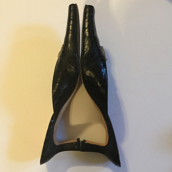 Beverly Feldman Snakeskin Slip on Heels Size 8 - Picture 6 of 7